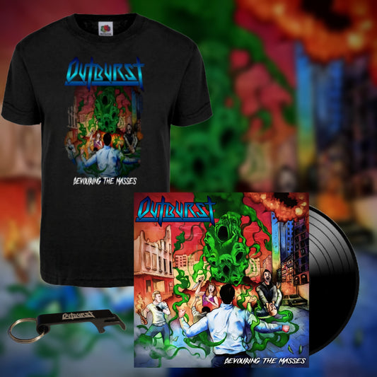 Devouring The Masses - Vinyl (Black) /T-Shirt Bottle Opener - Bundle